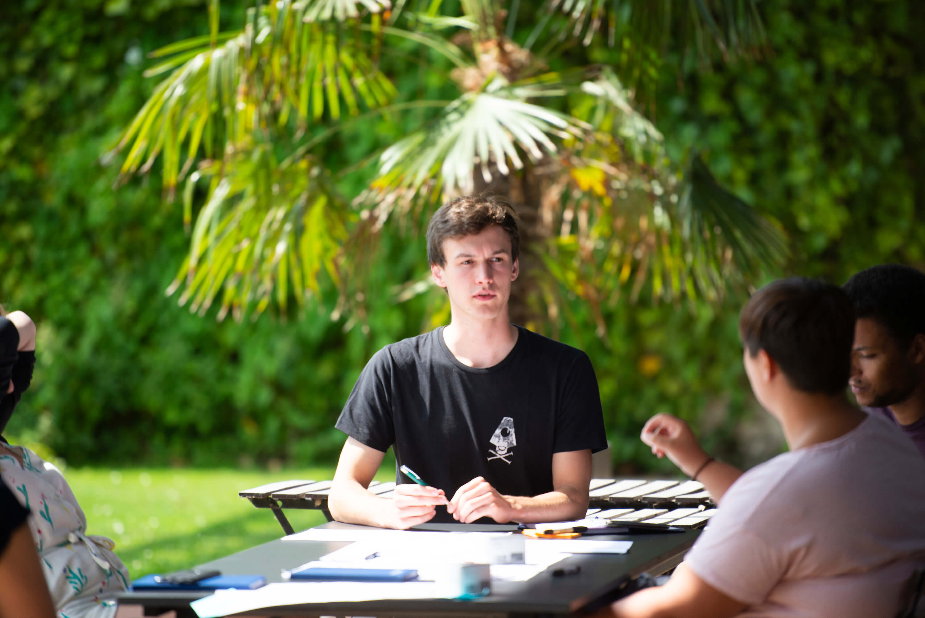 Ideating outside in the sun