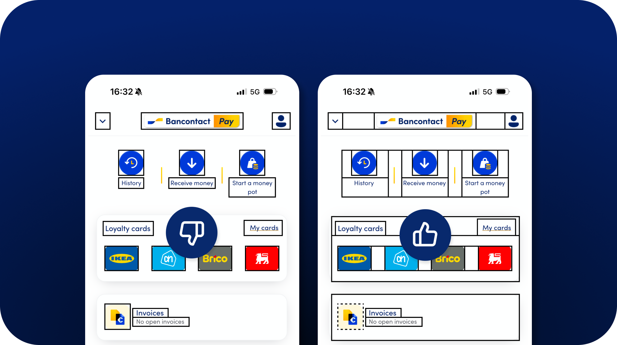 A side-by-side comparissen with a good and bad a11y zones.