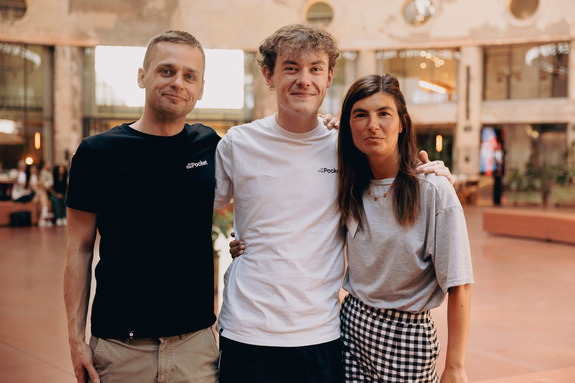 Louis, Ferre and Lien looking happy.
