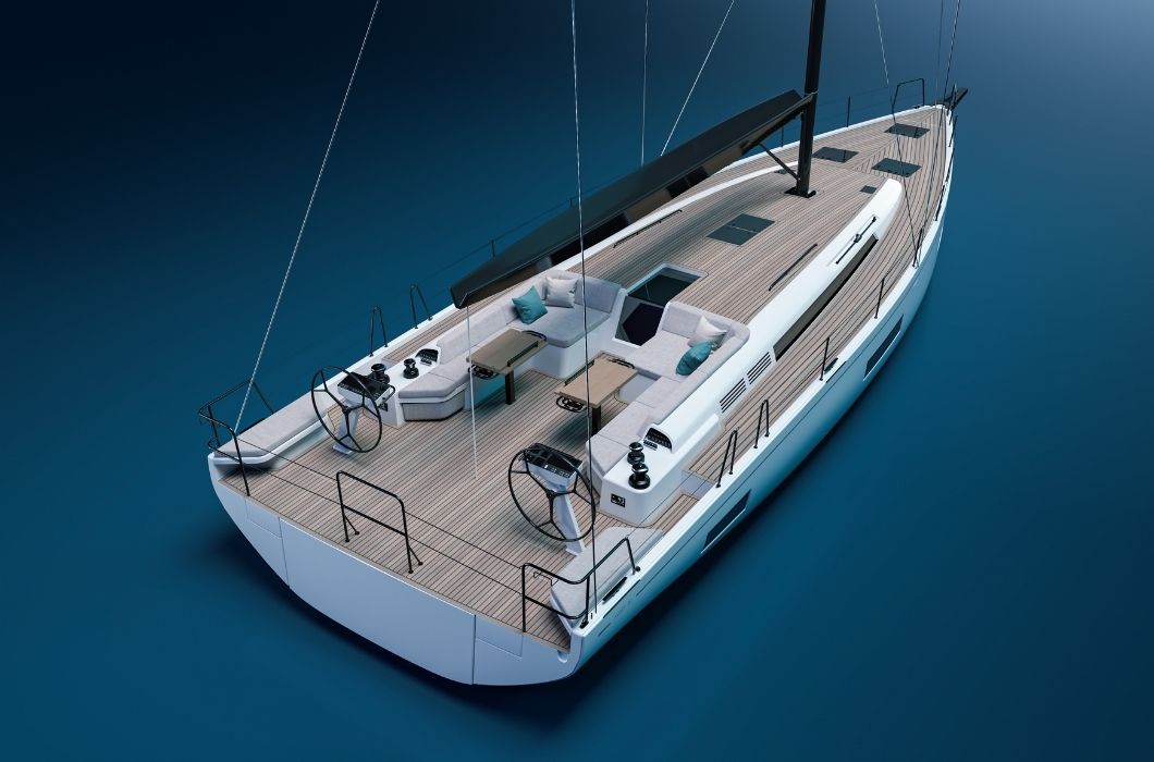 Render del nuovo First 60 di Beneteau