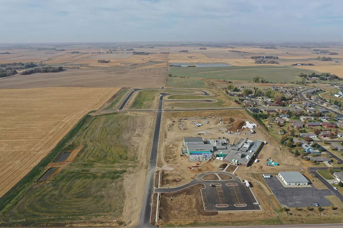aerial view of development