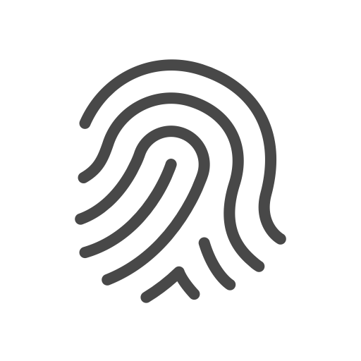 Thumbprint icon: a fingerprint