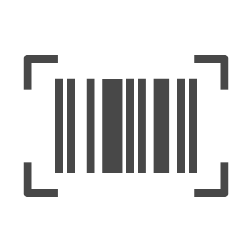 Bar code icon: a bar code inside scanning brackets