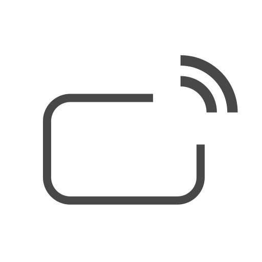 RFID icon: a card with radio waves