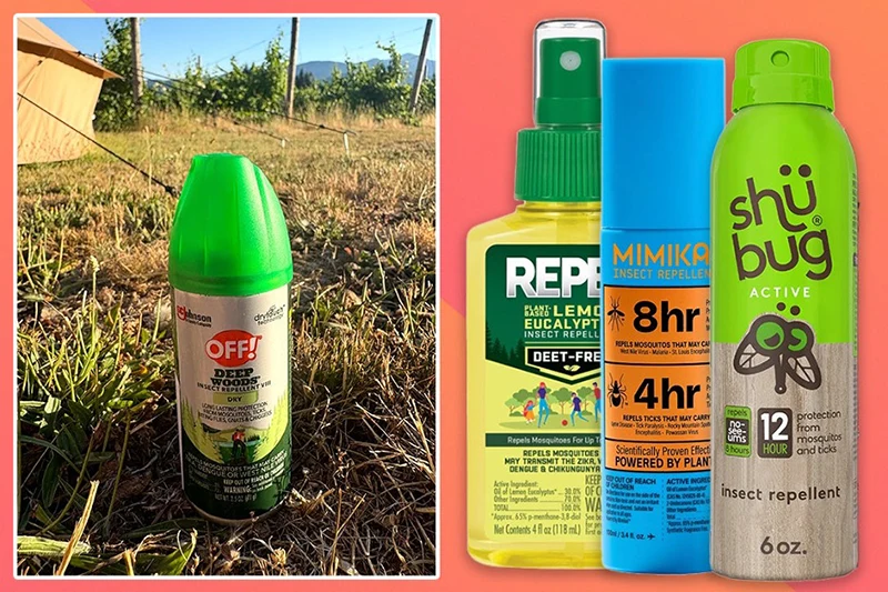 Bottles of insect repellent
