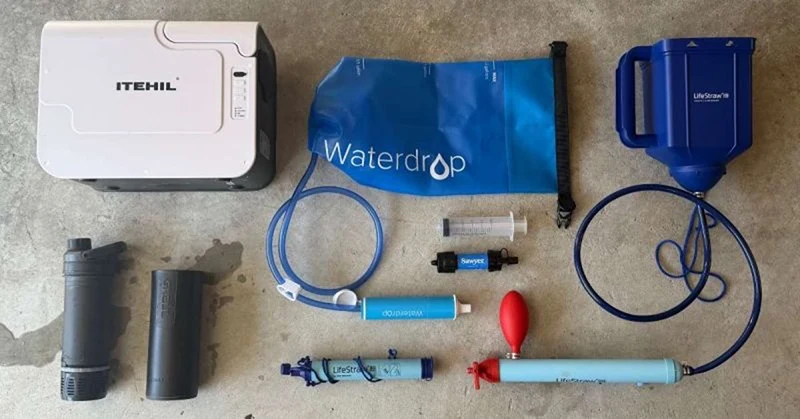 A collection of water filters