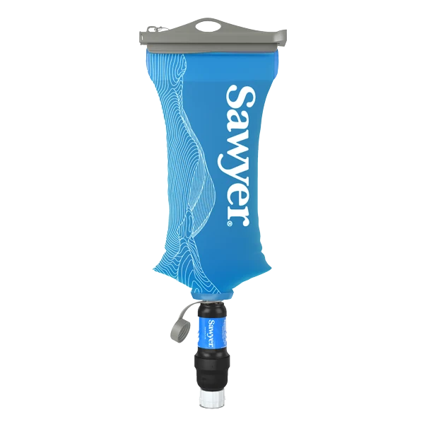 A Sawyer CNOC collaborated squeeze water filtration system