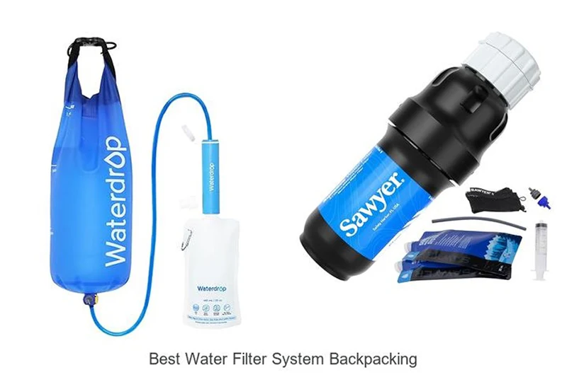 A Waterdrop Gravity system and a Sawyer Squeeze filter.