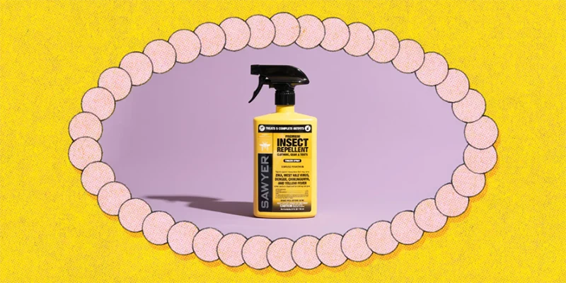 A bottle of Sawyer Products Permethrin.
