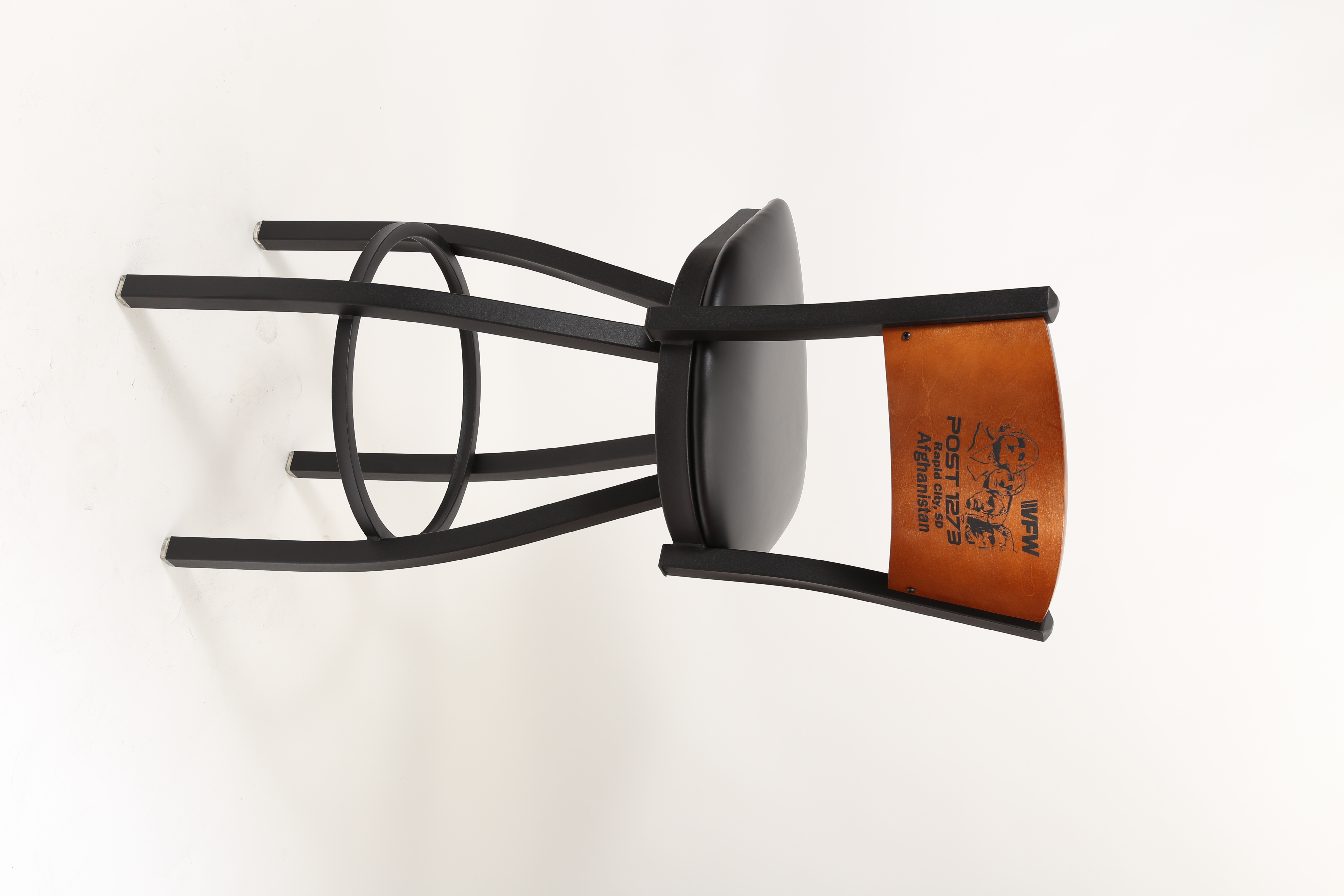 VFW Solid back metal motion barstool (back)