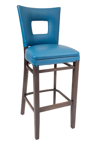 Rachael 31” upholstered barstool with upholstered seat and back.