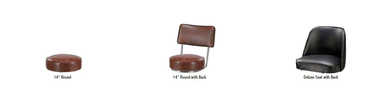 Optimized Select Collection Barstool seat options