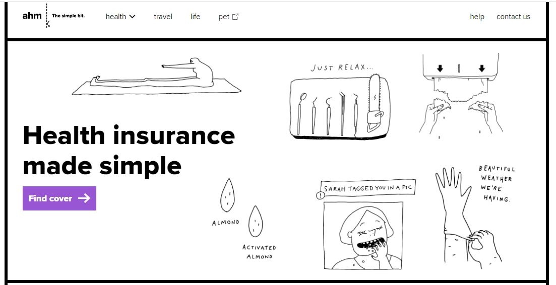 AHM - simple landing page design example