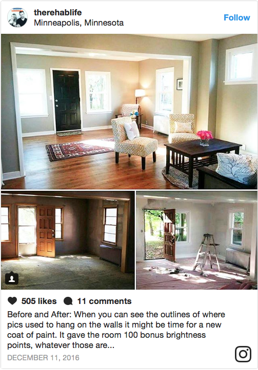 Instagram is great for showcasing makeover before and after images