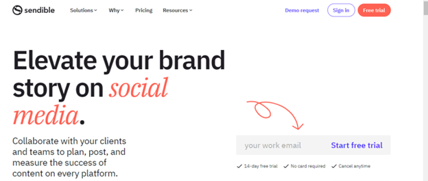Sendible social content management