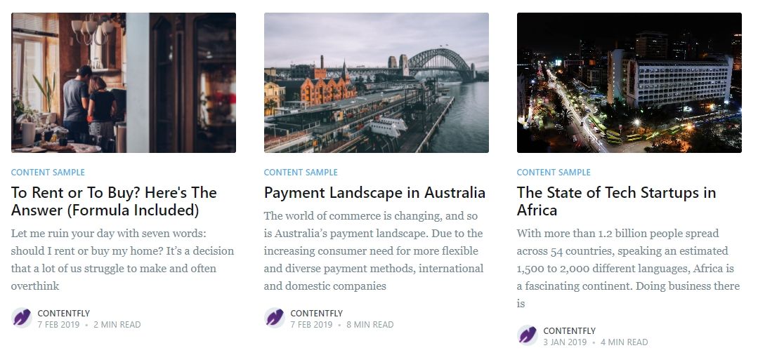ContentFly writing samples