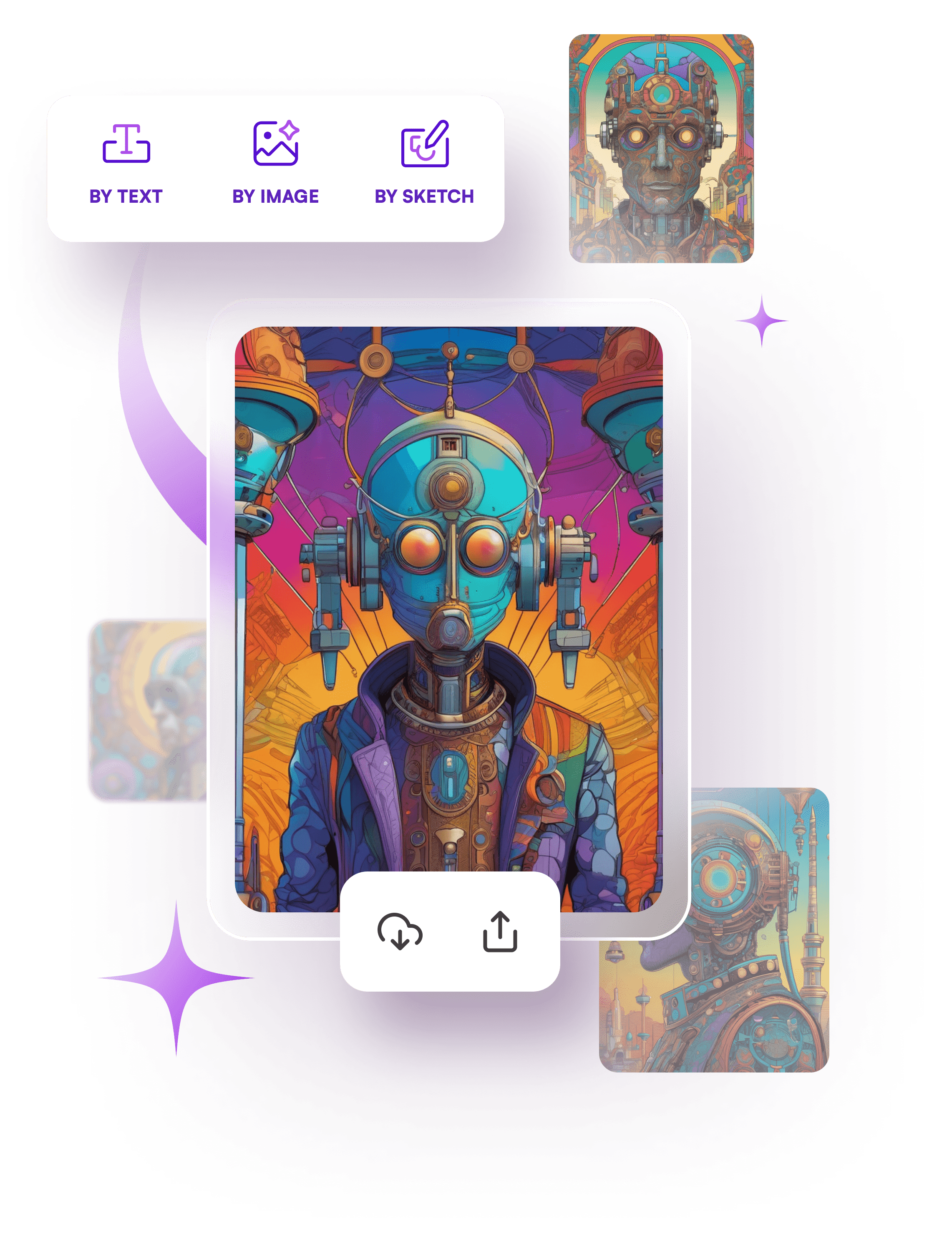 Generate artwork with our AI