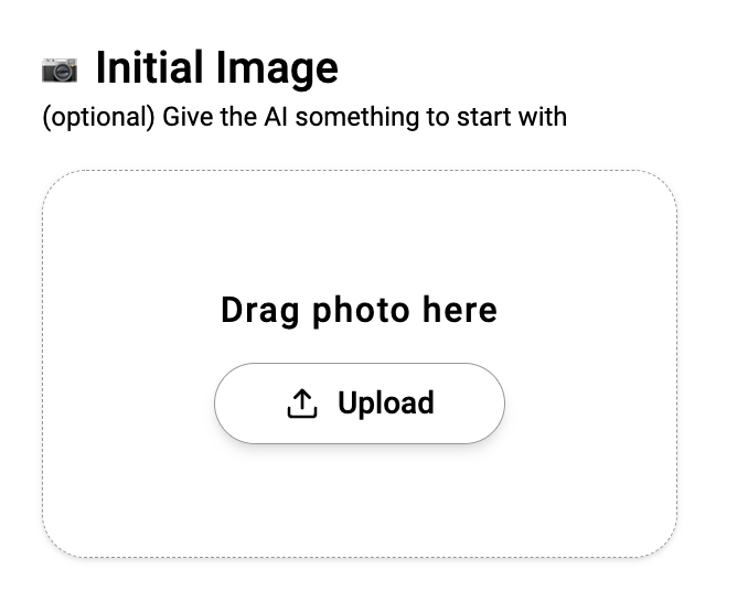 Upload ai initial image on the ai art generating app starryai