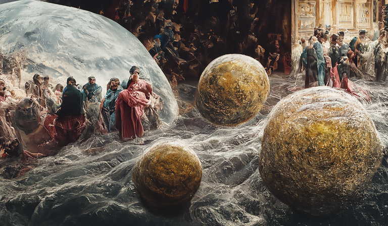 Ai artwork of a scene in the afterlife