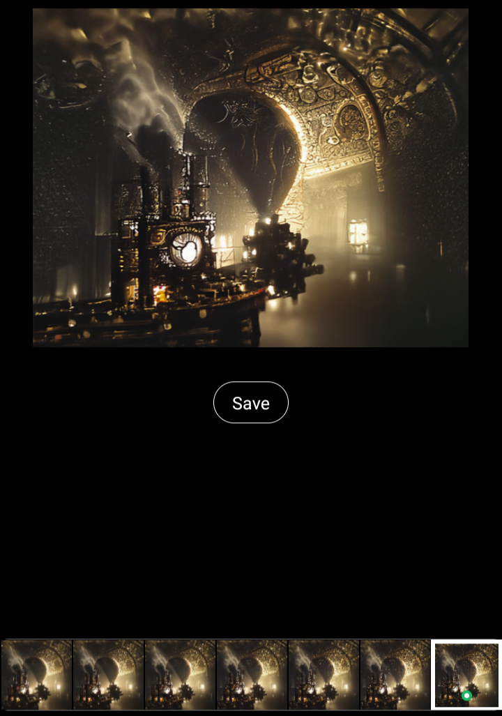screenshot of starryai process images interface