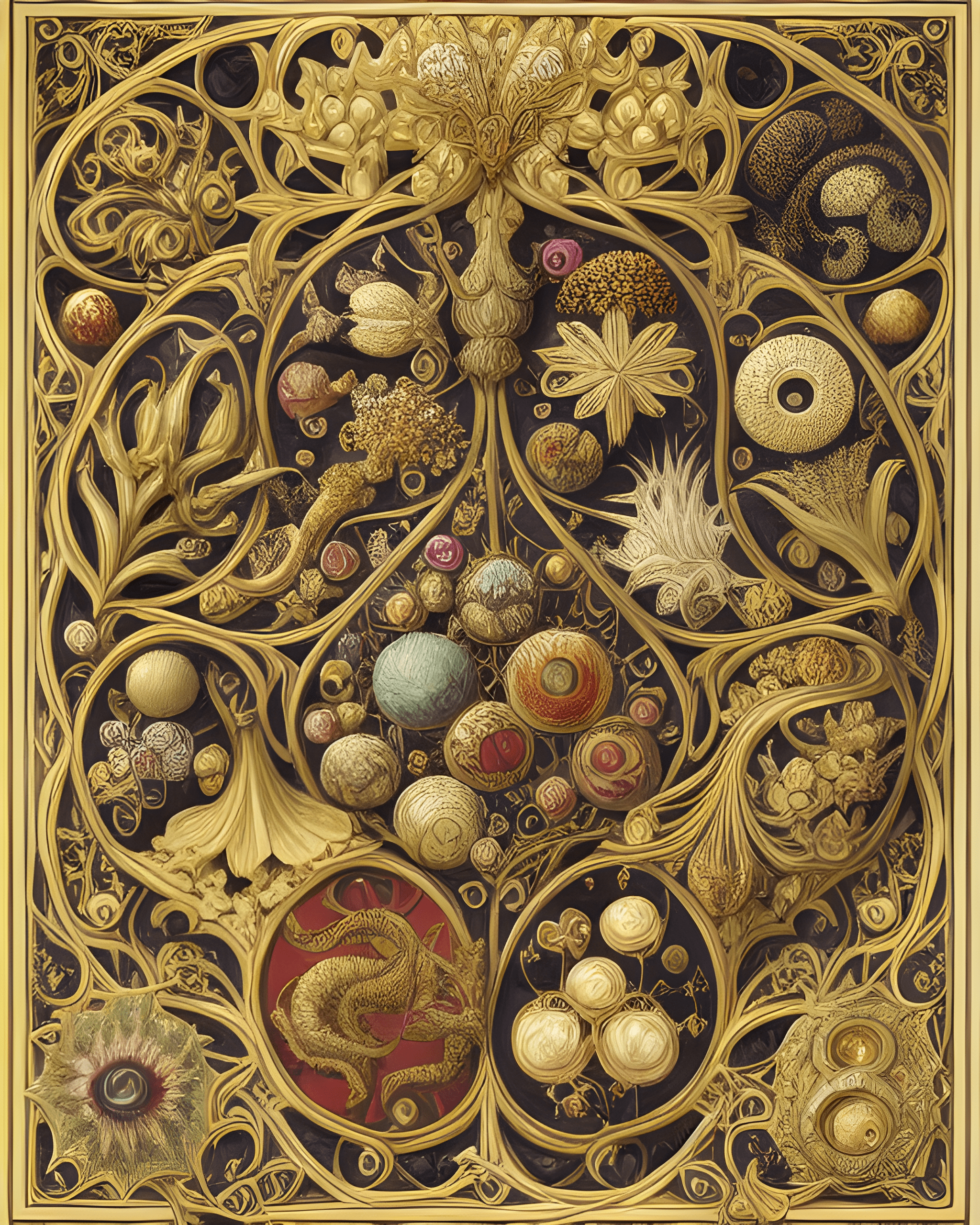 Abstract design for tapestry prototype generated via starryai