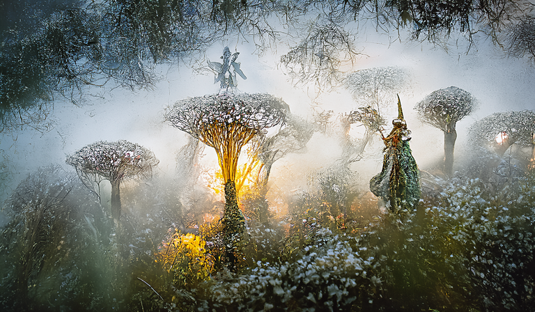 Misty Landscape AI Art