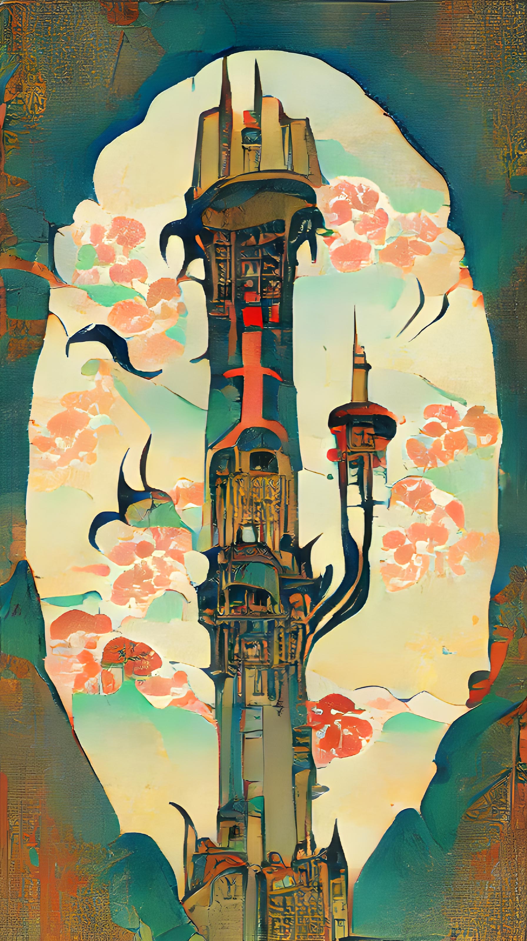 art deco theme ai art illustration