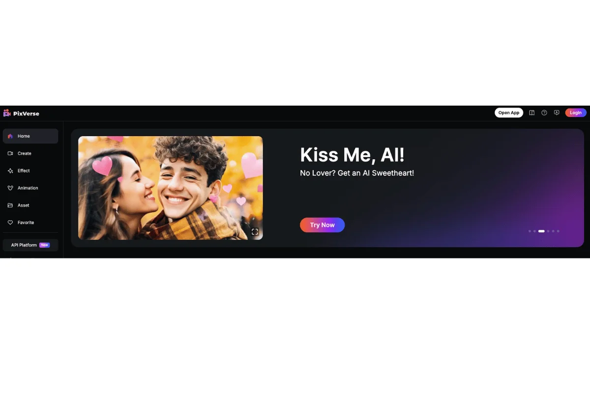 Pixverse AI Homepage