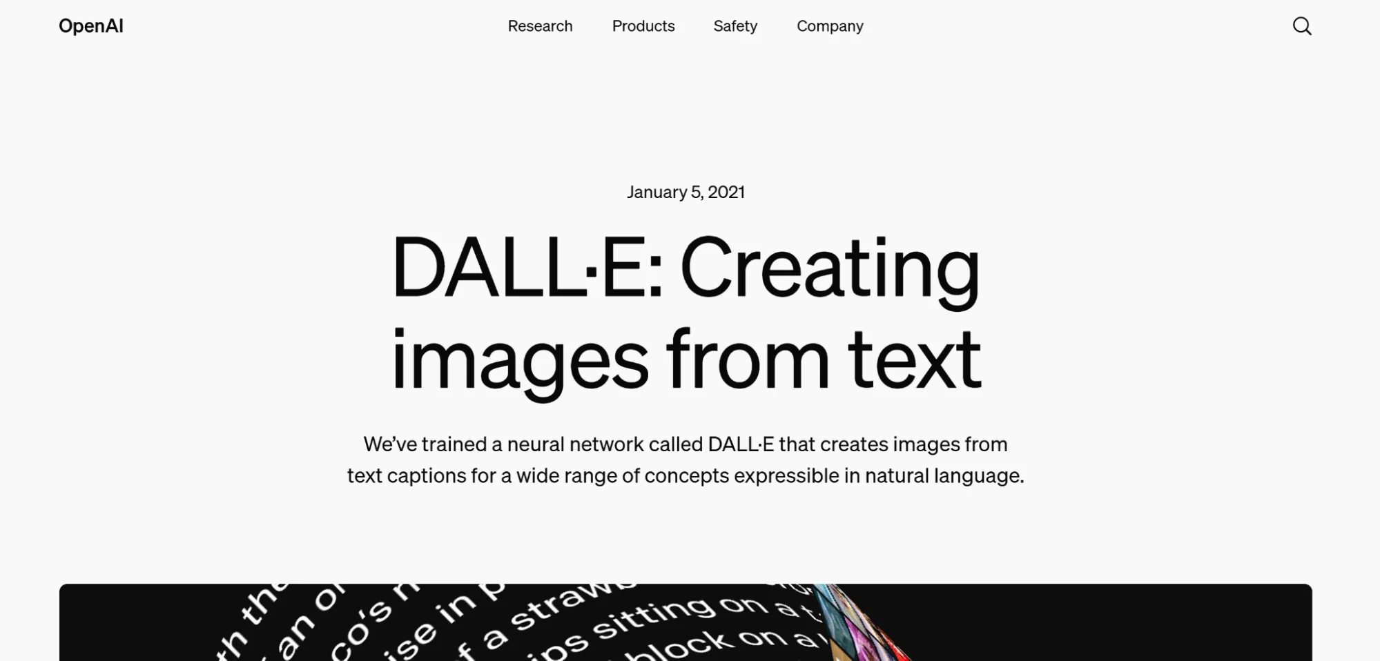 DALL·E Homepage