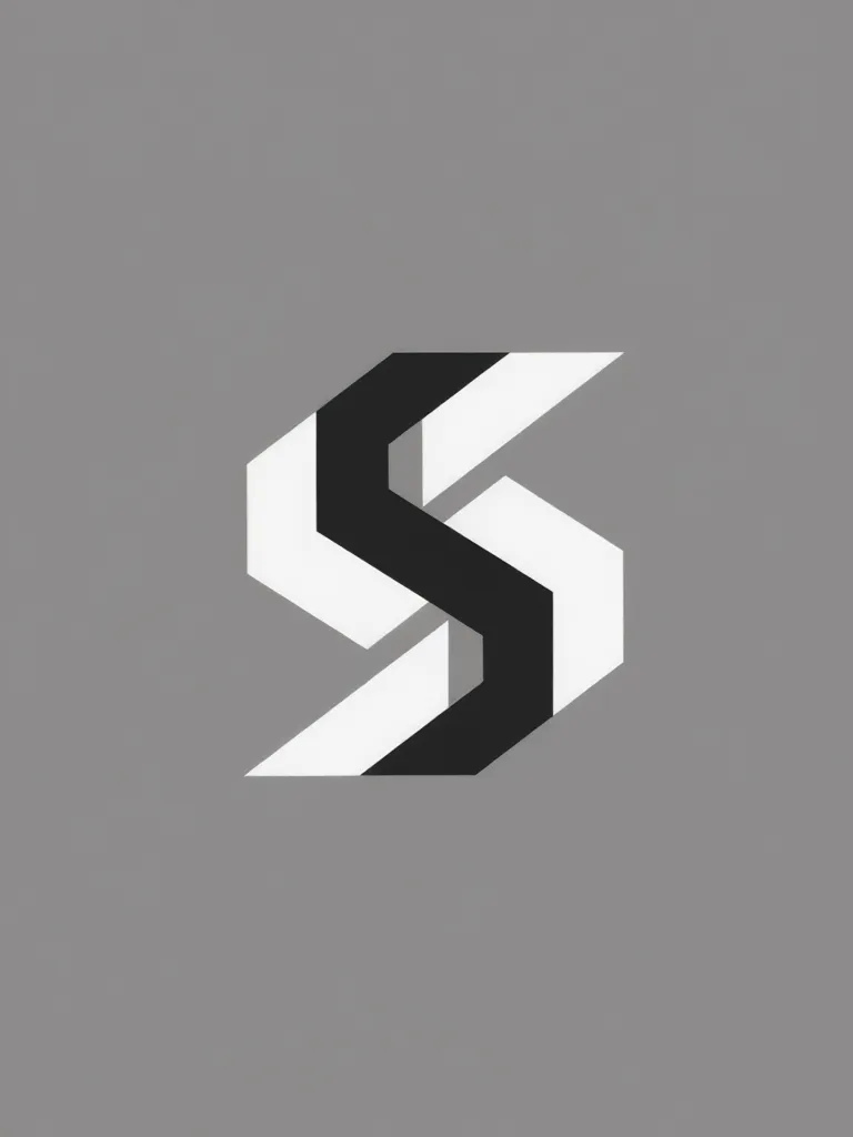 Modern tech startup logo, sharp shapes, bold simplicity, monochrome palette