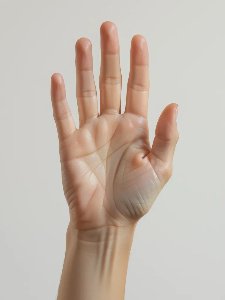 Portrait of a person raising their hand, detailed fingers, expressive pose, photorealistic, high resolution
