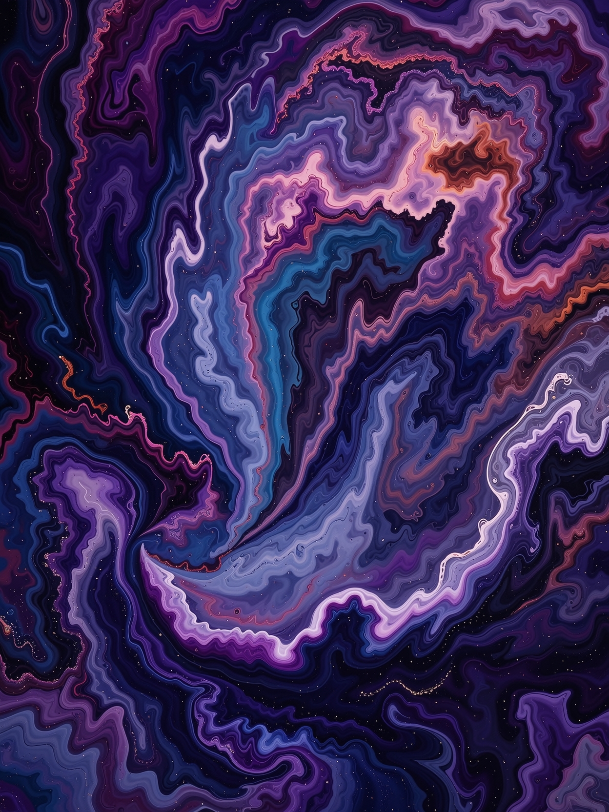 Abstract cosmic fluid art, generated with starryai