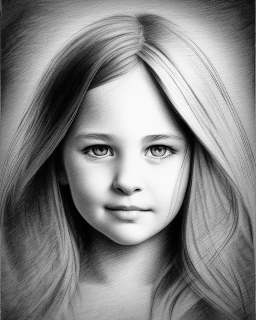 Portrait photograph transformed into detailed pencil sketch style in artistic black and white