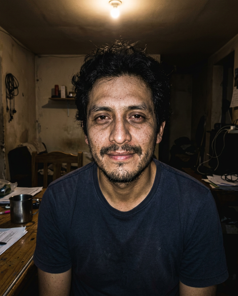 Poor lighting before portrait example