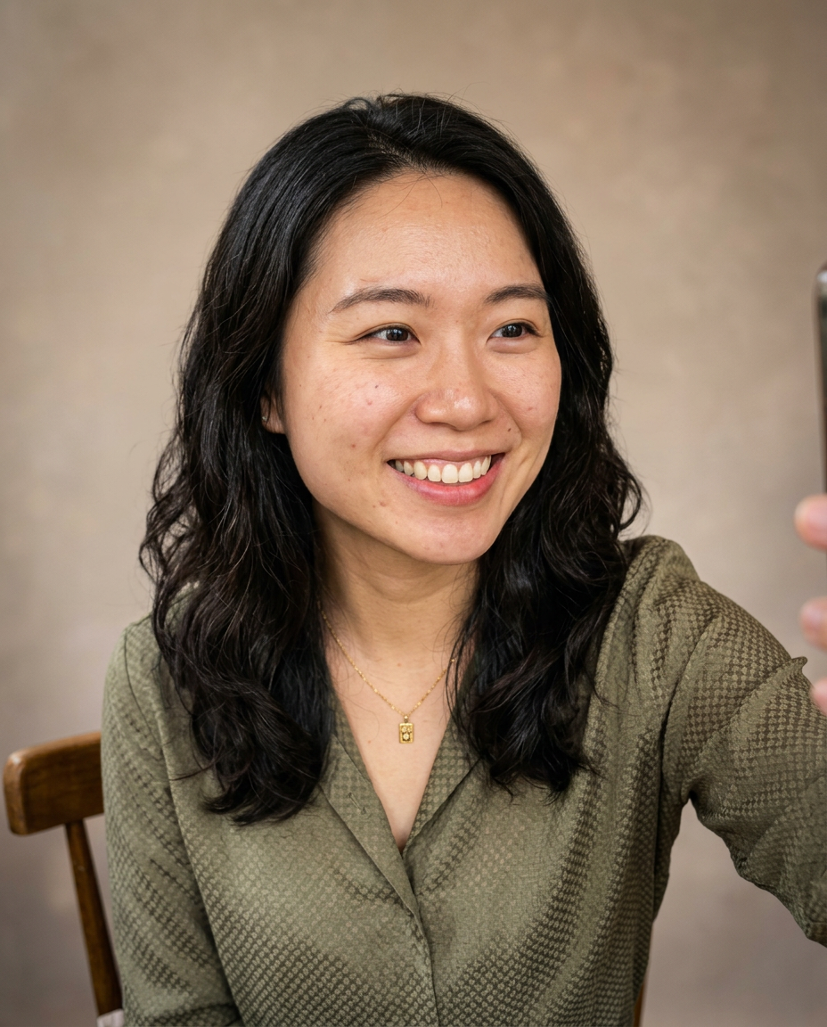 Clean background after portrait example