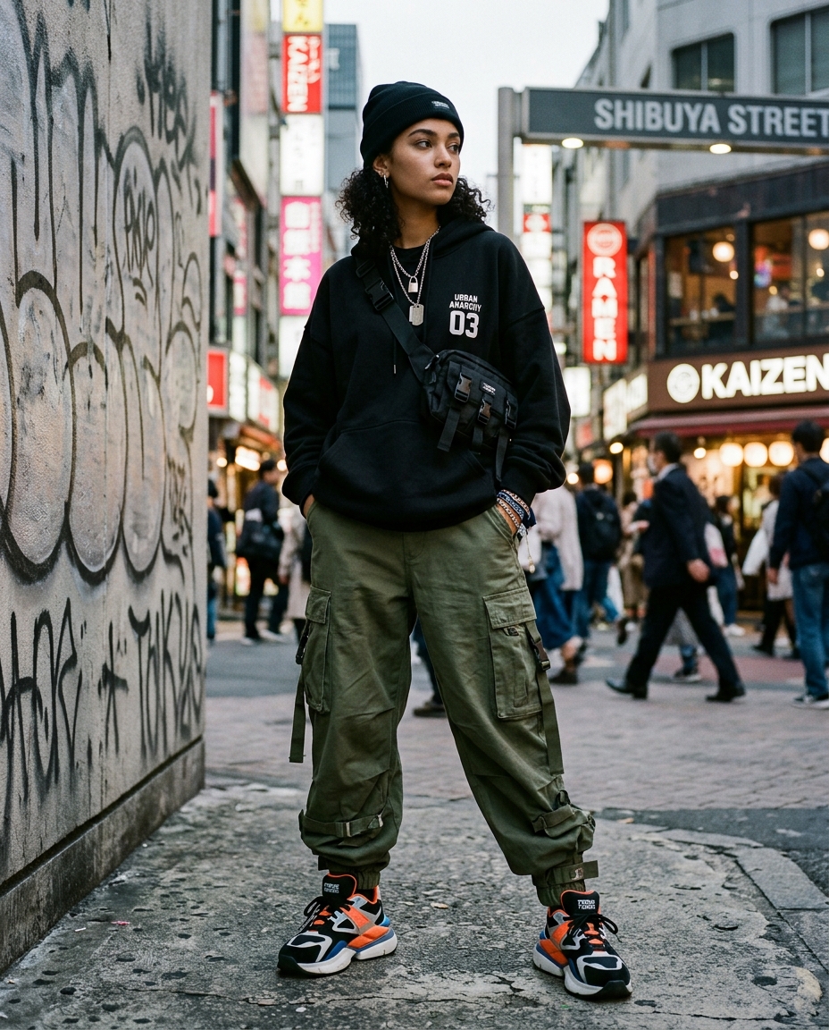 Streetwear AI outfit concept