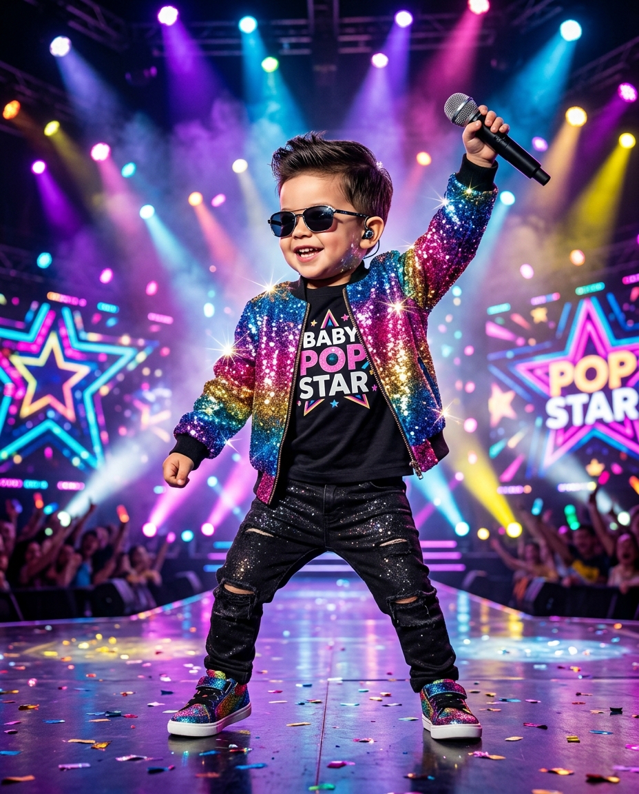 Baby pop-star dance concept