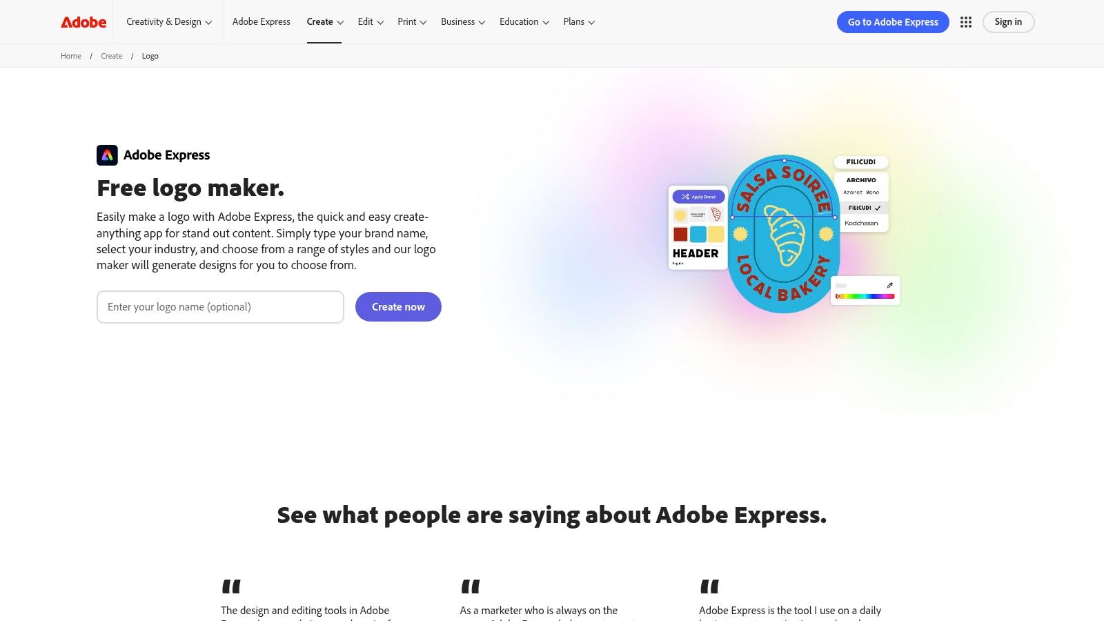 Adobe Express Logo Maker