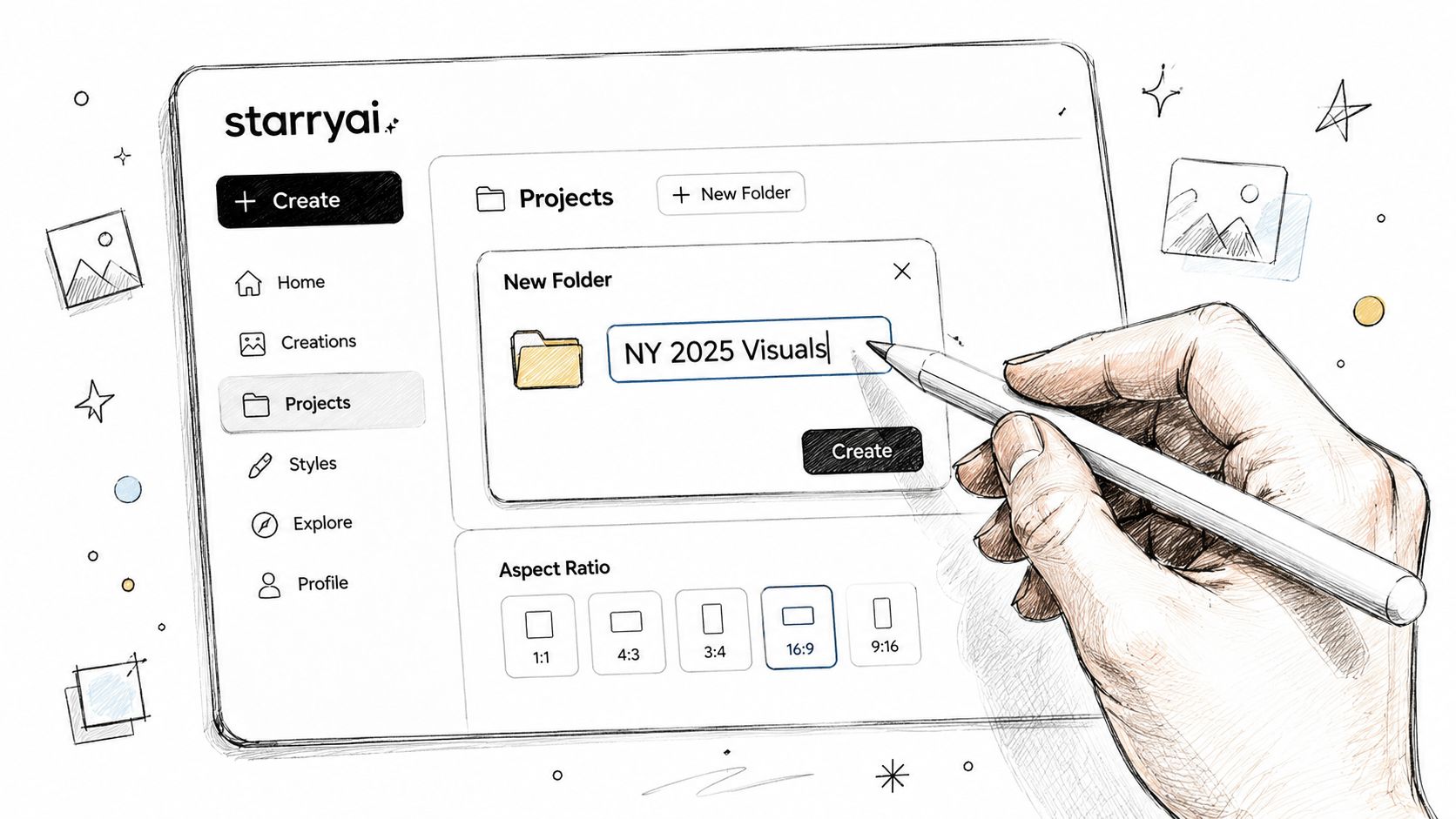 Screenshot from https://www.starryai.com/create