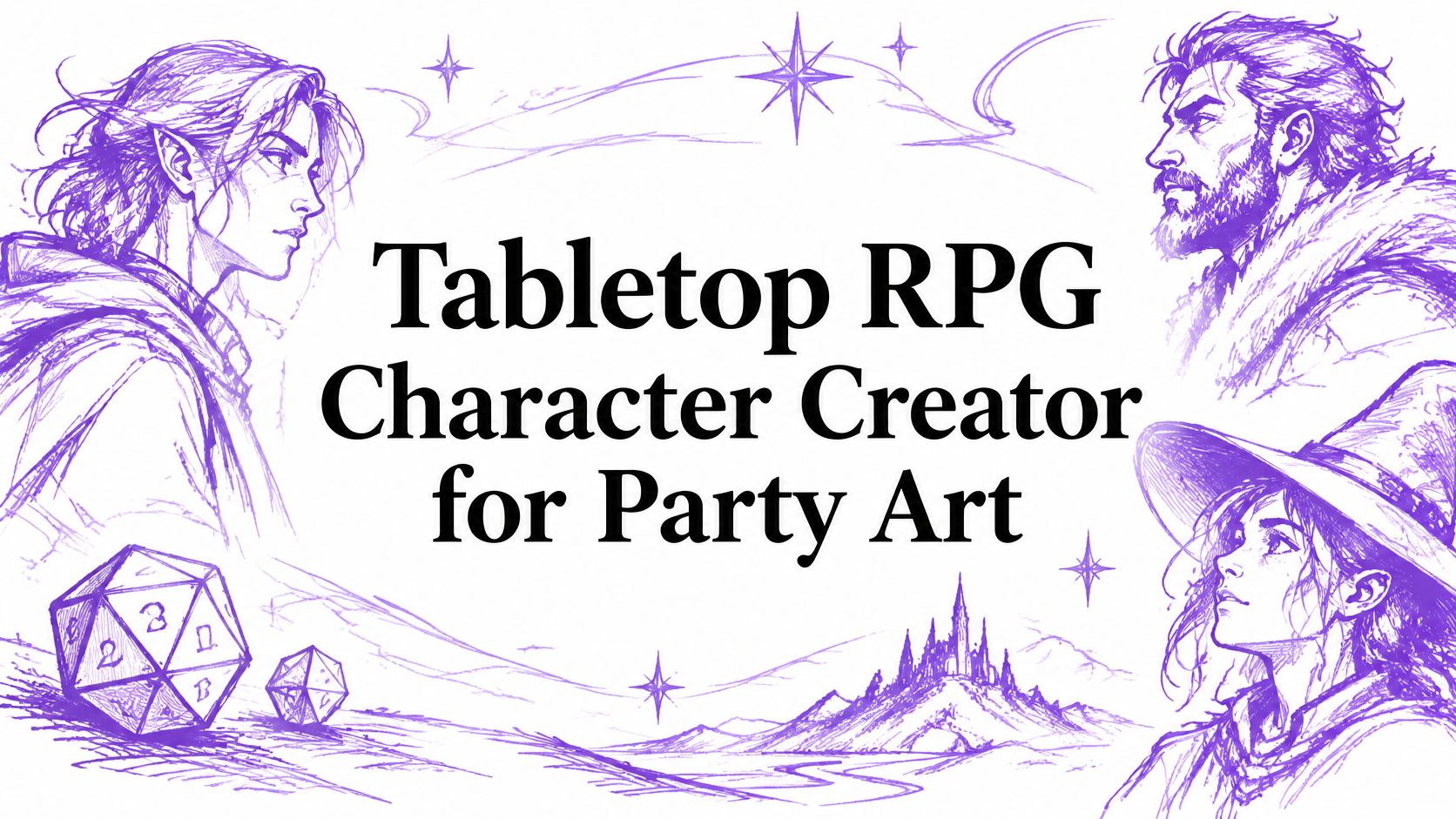 Tabletop RPG Character Creator for Party Art