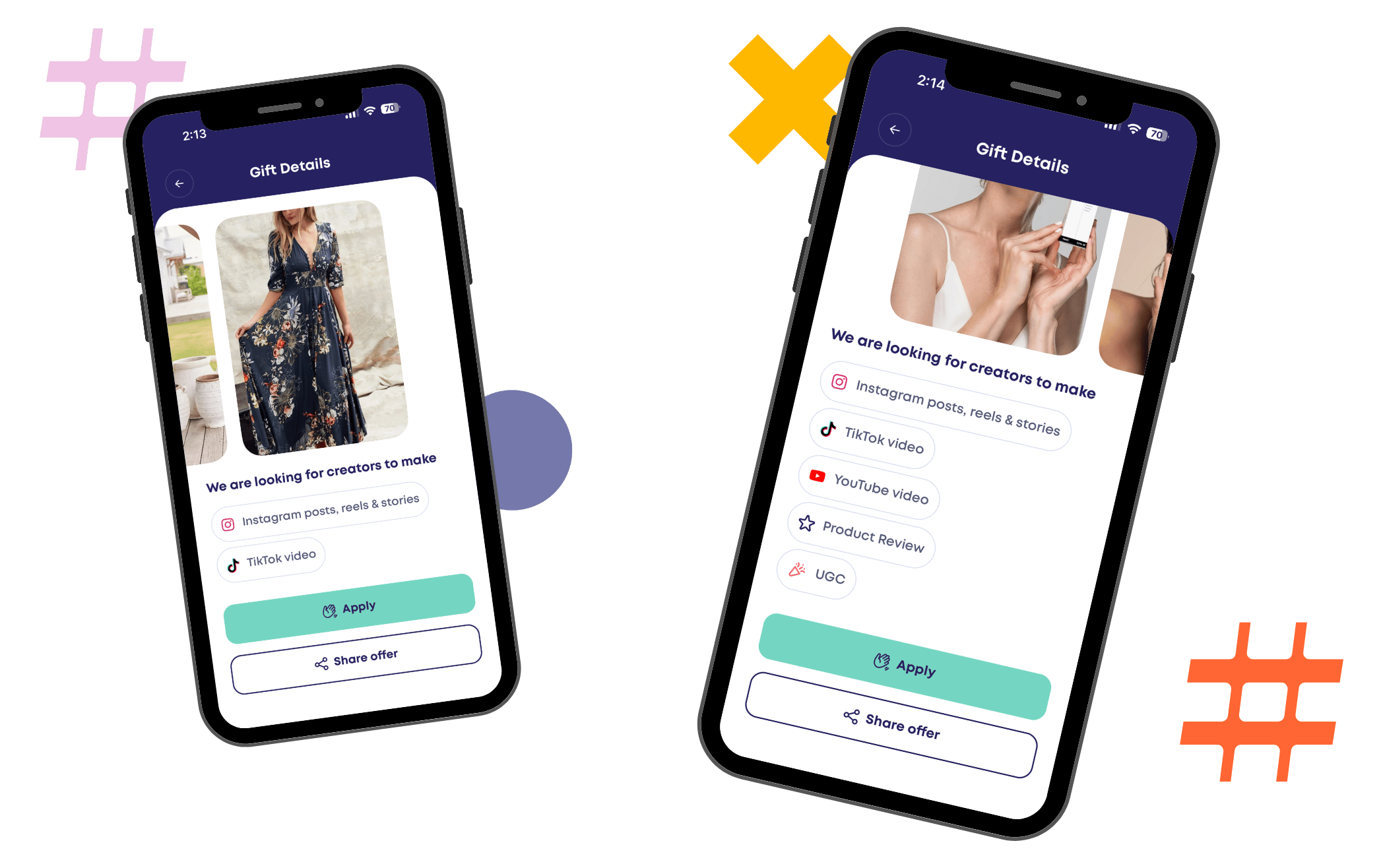 Woman drinking and gifted items