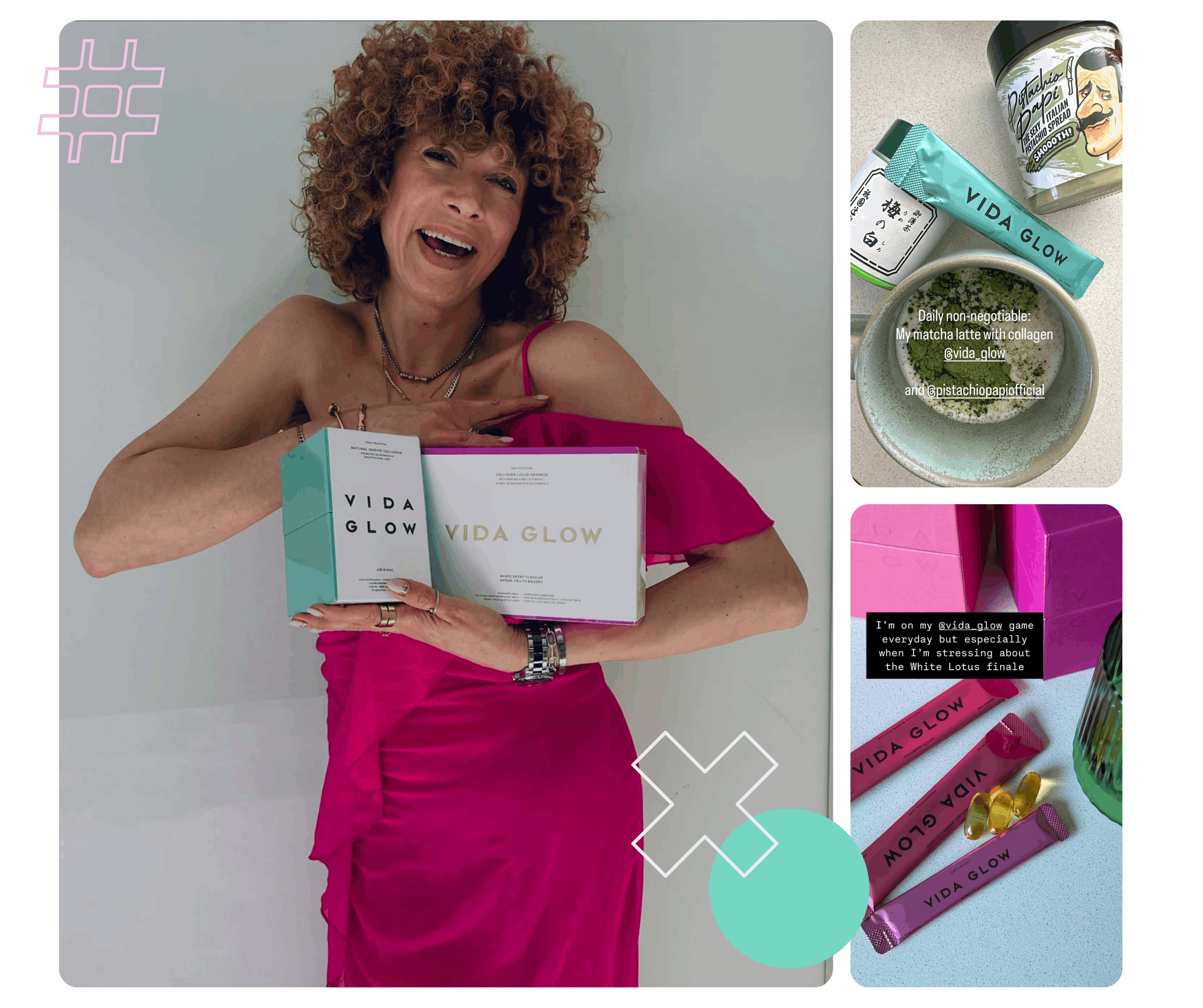 Woman posing and another woman holding wine