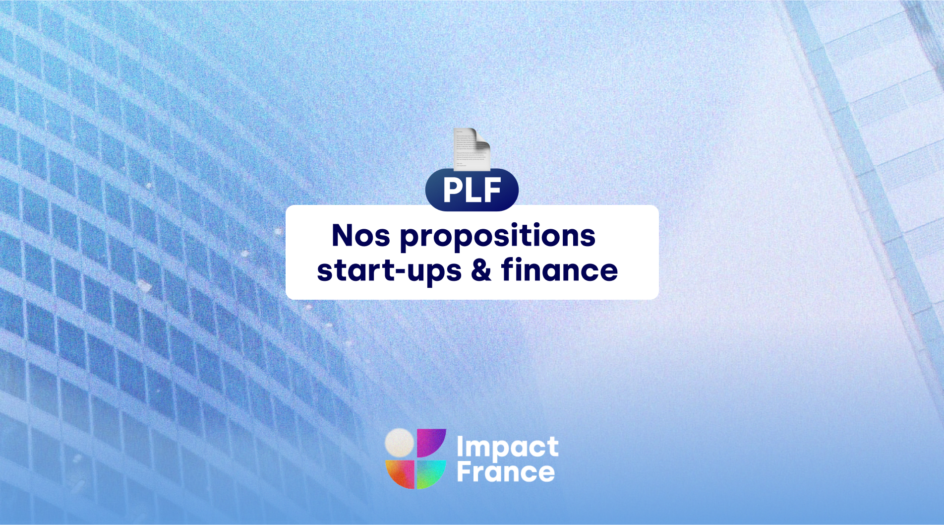Impact France's finance and start-up proposals for the French Finance Bill 