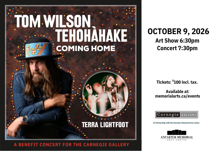 COMING HOME starring Tom Wilson Tehohàhake in concert with Terra Lightfoot, a Carnegie Gallery Fundraiser