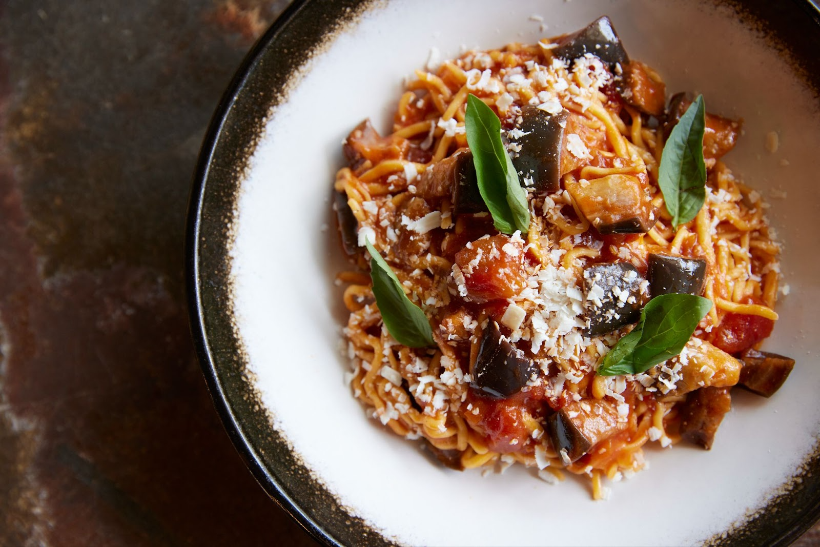 A bowl of homemade pasta