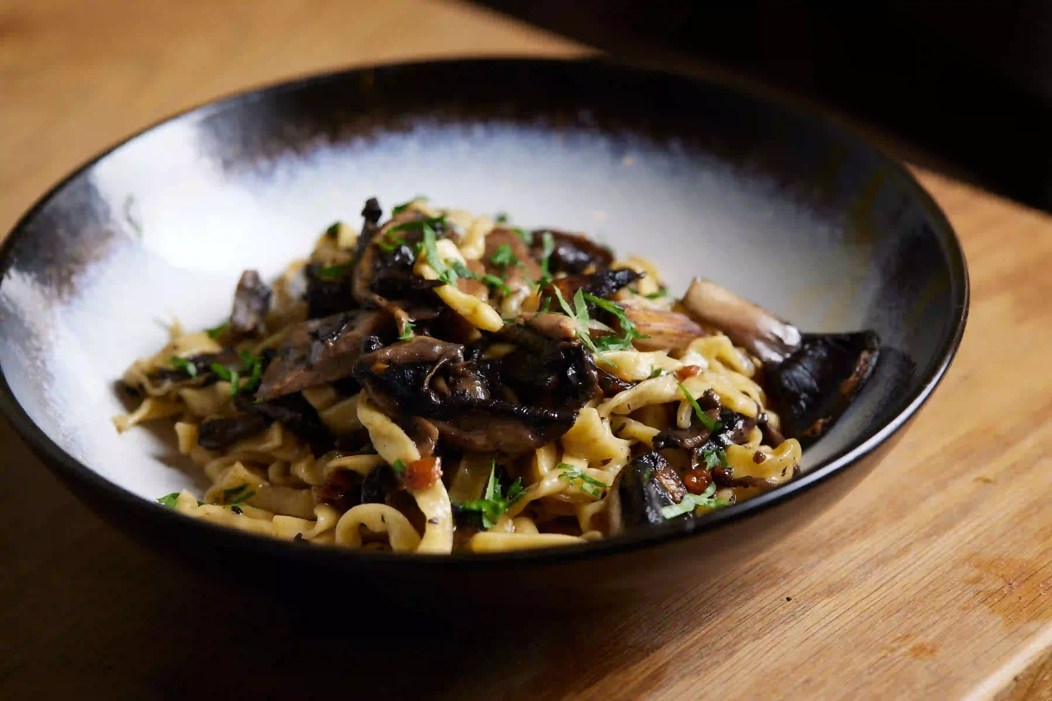 mushroom truffle vegan pasta