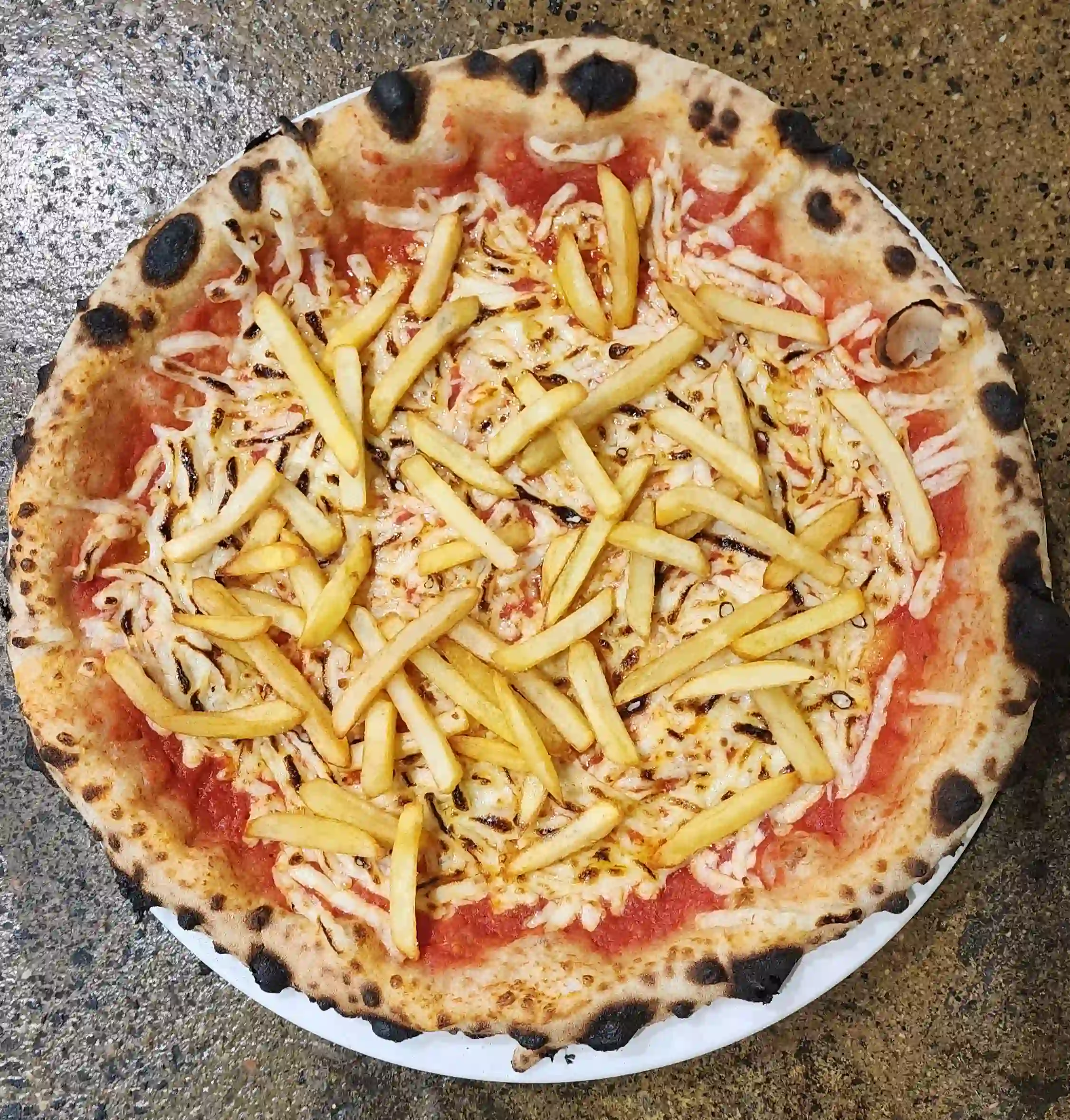 French fries VEGAN pizza