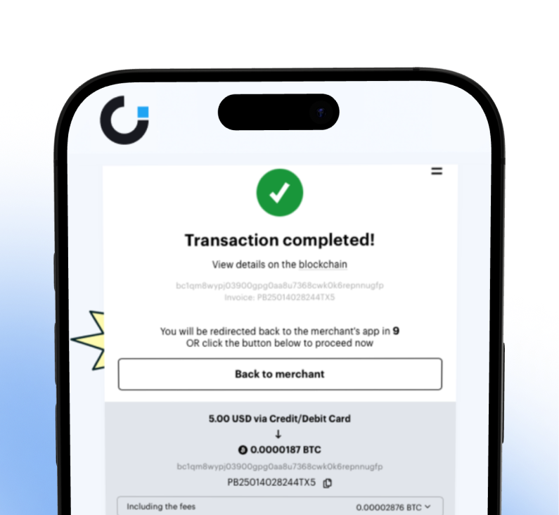 crypto dispenser's Speed card