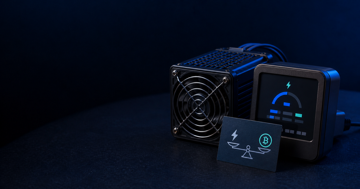 Editorial artwork for a crypto mining cost guide
