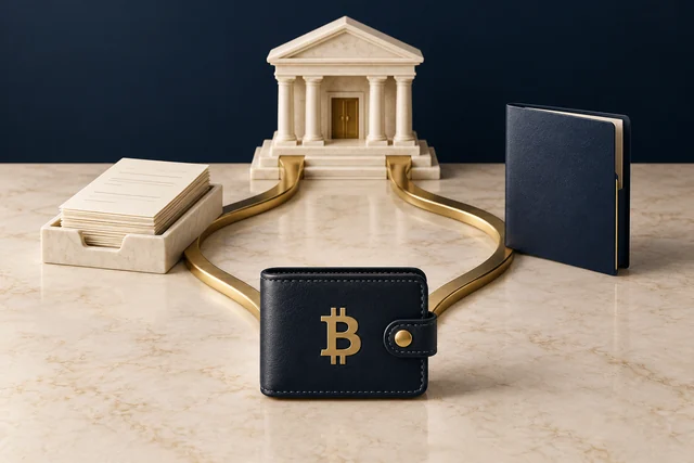 Bank funding paths leading to a Bitcoin wallet.